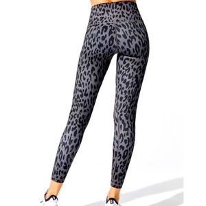 Leopard High Rise Leggings in Black Leopard